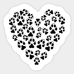 pets footprints heart Sticker